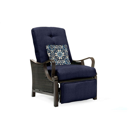Hanover Deep Seating Hanover Ventura Outdoor Luxury Recliner in Navy Blue