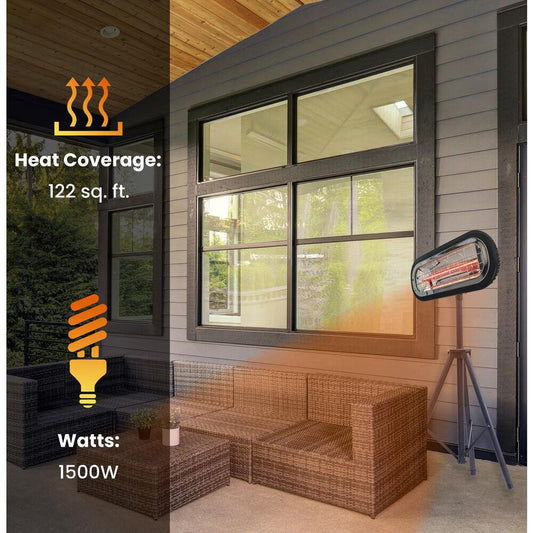 Hanover Electric Outdoor Heaters Hanover - 16.5" Electric Halogen Lamp with Tripod