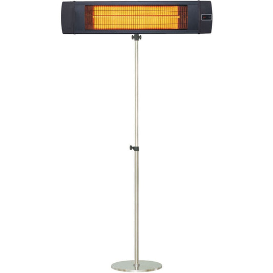 Hanover Electric Outdoor Heaters Hanover - 34.6" Electric Carbon Lamp w/Three Heat Levels, Remote and Pole Stand