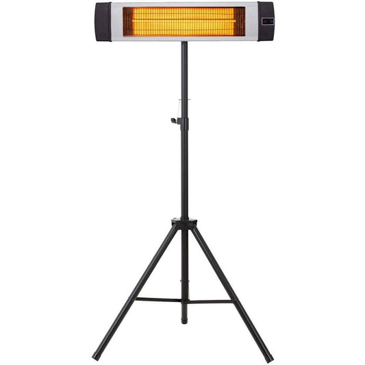 Hanover Electric Outdoor Heaters Hanover - 34.6" Electric Carbon Lamp w/Three Heat Levels, Remote and Tripod Stand