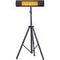 Hanover Hanover 34.6" Wide Electric Carbon Infrared Heat Lamp with Remote Control and Tripod Stand, Black, HAN1041ICBLK-TP