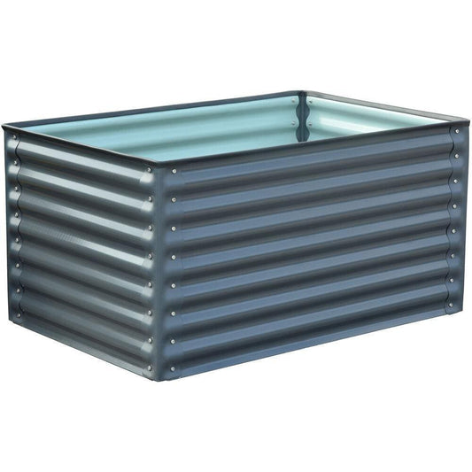 Hanover Hanover 59-In. Open-Base Raised Garden Bed for Flowers, Herbs, and Vegetables - Galvanized Steel