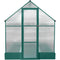 Hanover Hanover 8-Ft. x 6-Ft. Polycarbonate Walk-In Greenhouse w/ Planter Beds, Galvanized Steel Base, Aluminum Frame, Window and Roof Vent