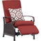 Hanover Hanover Madrid Wicker Adjustable Recliner in Crimson Red