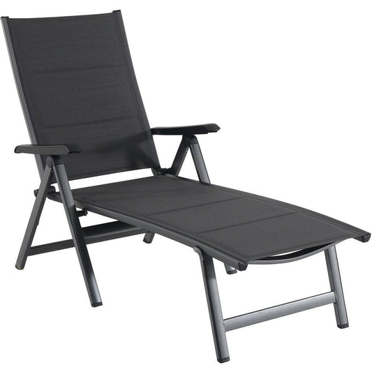 Hanover Hanover Regis Padded Sling Chaise in Gray