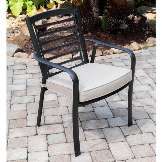 Hanover Outdoor Dining Chairs Hanover - Commercial aluminum dining chair with Sunbrella cushion