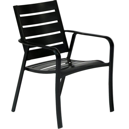 Hanover Outdoor Dining Chairs Hanover - Commercial aluminum slat back dining chair