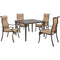 Hanover Outdoor Dining Set Hanover Brigantine 5-Piece Outdoor Dining Set with 4 Contoured-Sling Chairs and a 42-In. Square Cast-Top Table - BRIGDN5PCSQ