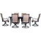 Hanover Outdoor Dining Set Hanover - Brigantine 7-Piece Dining Set with an Expandable Cast-Top Dining Table and 6 Sling Swivel Rockers - BRIGDN7PCSW6-EX