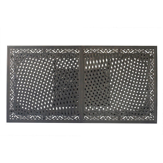 Hanover Outdoor Dining Set Hanover - Brigantine 7-Piece Dining Set with an Expandable Cast-Top Dining Table and 6 Sling Swivel Rockers - BRIGDN7PCSW6-EX