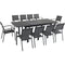 Hanover Outdoor Dining Set Hanover - Cameron 11-Piece Expandable Dining Set with 10 Sling Dining Chairs and a 40" x 94" Table