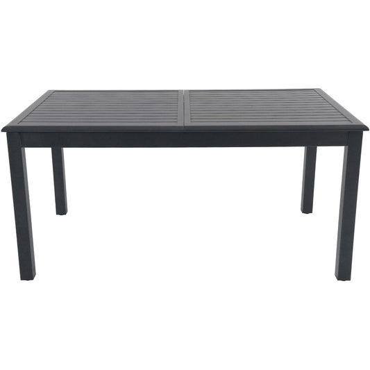 Hanover Outdoor Dining Set Hanover - Cameron 7-Piece Expandable Dining Set with 6 Padded Sling Dining Chairs and a 40" x 94" Table - CAMDN7PCHB-GRY