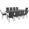 Hanover Outdoor Dining Set Hanover - Dawson 11-Piece Dining Set with 10 Padded Sling Chairs and an Expandable 40" x 118" Table