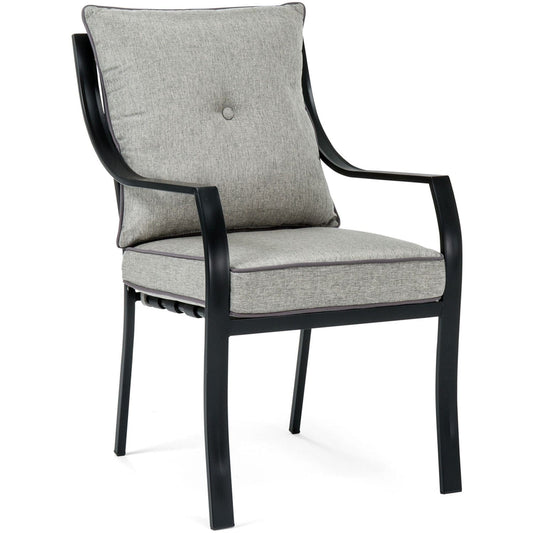 Hanover Outdoor Dining Set Hanover Lavallette 5-Piece Dining Set | 4 Stationary Chairs | 1 Square Dining Table in Gray - LAVDN5PC-SLV