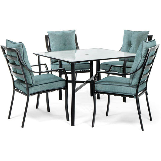 Hanover Outdoor Dining Set Hanover Lavallette 5-Piece Dining Set in Ocean Blue - LAVDN5PC-BLU