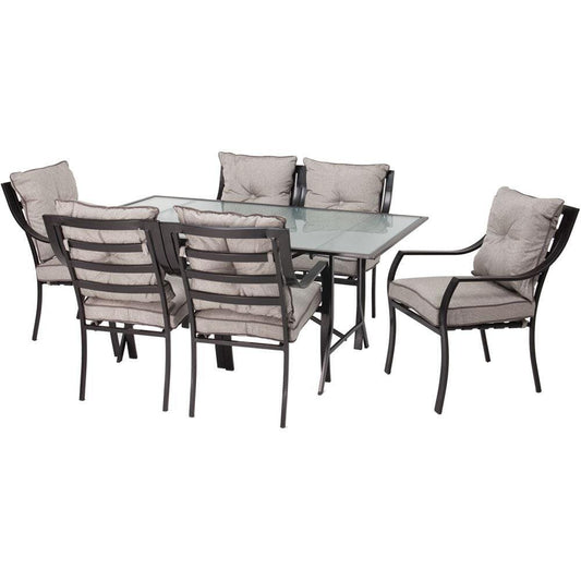 Hanover Outdoor Dining Set Hanover Lavallette 7-Piece Outdoor Dining Set in Gray - LAVALLETTE7PC