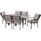 Hanover Outdoor Dining Set Hanover Lavallette 7-Piece Outdoor Dining Set in Gray - LAVALLETTE7PC