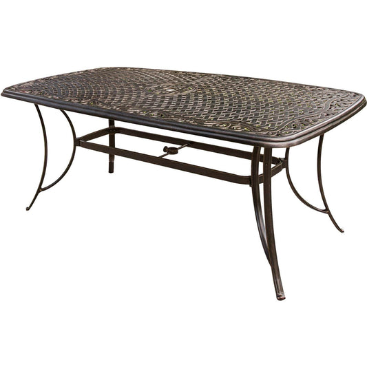 Hanover Outdoor Dining Set Hanover - Manor 7-Piece Dining Set with Six C-Spring Chairs and a 72 x 38 In. Cast-top Dining Table | MANDN7PCSP