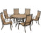 Hanover Outdoor Dining Set Hanover Monaco 7-Piece Outdoor Dining Set with 6 Sling Dining Chairs and a 60-in. Tile-Top Table