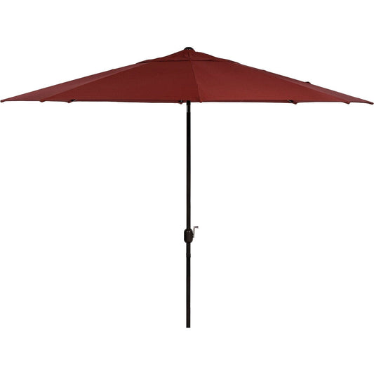 Hanover Outdoor Dining Set Hanover Montclair 132 Inch 11-Feet Market Outdoor Umbrella - Ocean Blue and Brown | MCLRUMB11-CHL