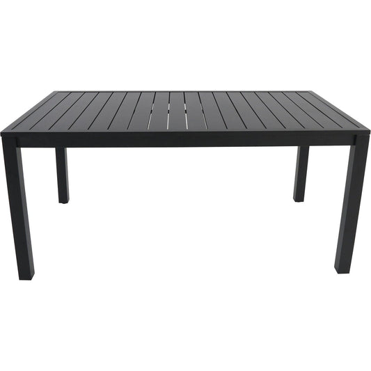 Hanover Outdoor Dining Set Hanover - Naples7pc: 6 Aluminum Sling Folding Chairs, 63x35" Aluminum Slat Table