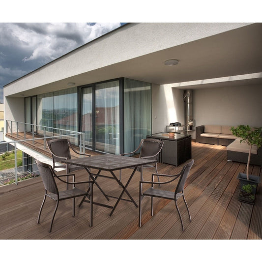 Hanover Outdoor Dining Set Hanover Stacking Square Back Bistro Chair | AFL10100F01