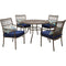 Hanover Outdoor Dining Set Hanover - Summerland5pc: 4 Dining Chairs and 48" Round Table - SUMDN5PC-NVY