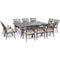 Hanover Outdoor Dining Set Hanover - Traditions 11-Piece Dining Set in Tan with Ten Stationary Dining Chairs and an Extra-Long Dining Table - TRADDN11PC