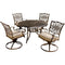 Hanover Outdoor Dining Set Hanover - Traditions 5-Piece Dining Set with Four Swivel Rockers and a 48 in. Round Table - TRADITIONS5PCSW