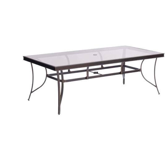 Hanover Outdoor Dining Set Hanover - Traditions 7-Piece Dining Set in Tan with Extra Large Glass-Top Dining Table - TRADDN7PCSWG