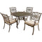 Hanover Outdoor Dining Set Hanover - Traditions5pc: 4 Dining Chairs, 48" Round Cast Table - TRADITIONS5PC