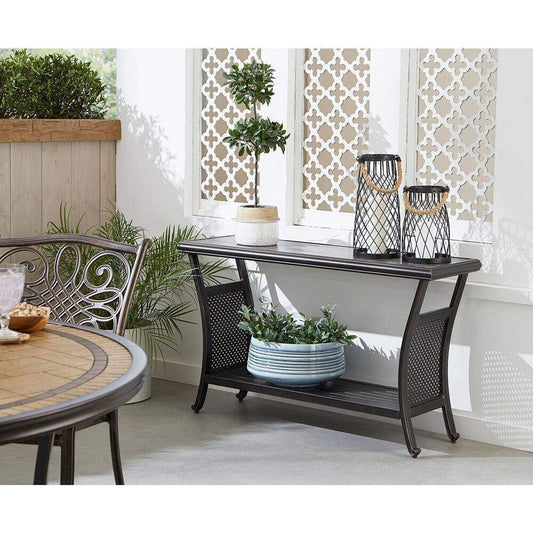 Hanover Outdoor Table Hanover Traditions 50-in. Slat-top Outdoor Console Table