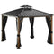 Hanover Pergolas & Gazeebos Hanover - Wyatt 11.4'x11.4x9.5' Hard Top Gazebo with Curtains