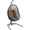 Hanover Swing Chairs Isla Brown Wicker Hanging Egg Chair with Cushion