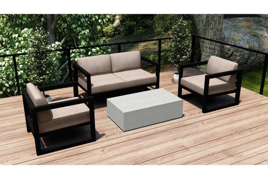 Harmonia Living Conversation Set Canvas Flax Harmonia Living - Avion Mason 4 Piece Sofa Set