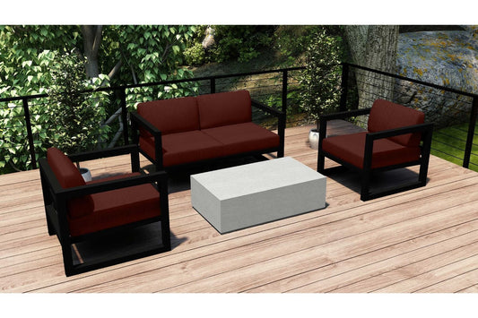 Harmonia Living Conversation Set Canvas Henna Harmonia Living - Avion Mason 4 Piece Sofa Set