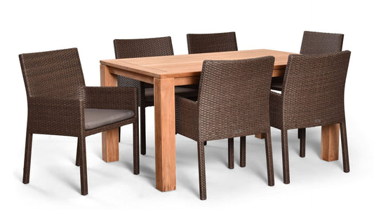 Harmonia Living Outdoor Dining Set Harmonia Living - Arden Teak 7 Piece Dining Set