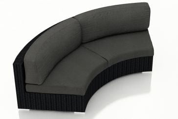 Harmonia Living Outdoor Furniture Canvas Charcoal Harmonia Living - Urbana Curved Loveseat