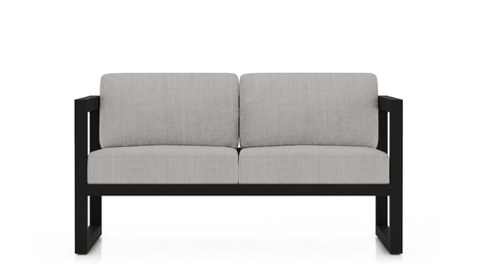 Harmonia Living Outdoor Furniture Cast Silver Harmonia Living - Avion Loveseat - Black | HL-AVN-BK-LS