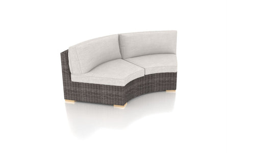 Harmonia Living Outdoor Furniture Cast Silver Harmonia Living - Dune Curve Loveseat | HL-DUNE-DW-CLS