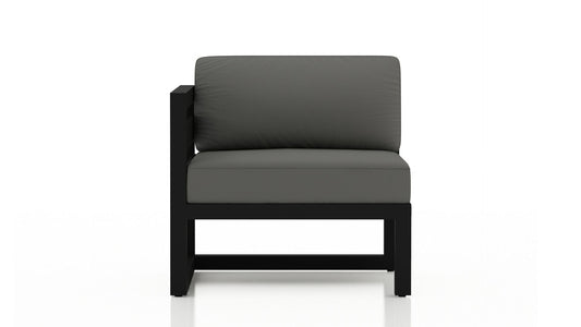 Harmonia Living Outdoor Furniture Harmonia Living - Avion Left Arm Section - Black | HL-AVN-BK-LAS