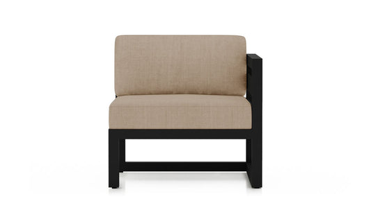 Harmonia Living Outdoor Furniture Harmonia Living - Avion Right Arm Section - Black | HL-AVN-BK-RAS