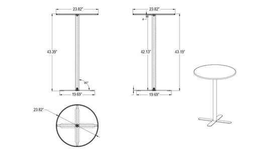 Harmonia Living Outdoor Furniture Harmonia Living - Betty Bistro Bar Table - Matte White