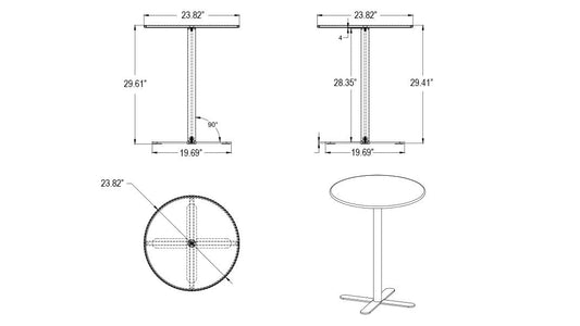 Harmonia Living Outdoor Furniture Harmonia Living - Betty Bistro Table - Matte White