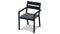 Harmonia Living Outdoor Furniture Harmonia Living - Pacifica Dining Arm Chair - Black | HL-PAC-BK-DAC