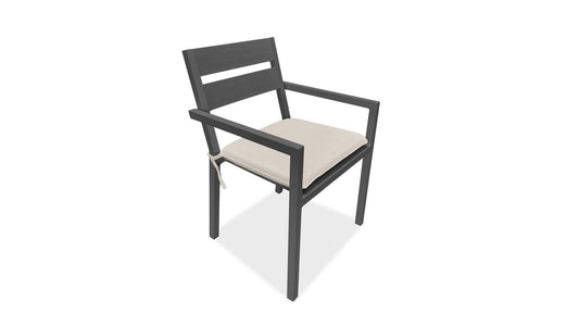 Harmonia Living Outdoor Furniture Harmonia Living - Pacifica Dining Arm Chair - Slate | HL-PAC-SL-DAC