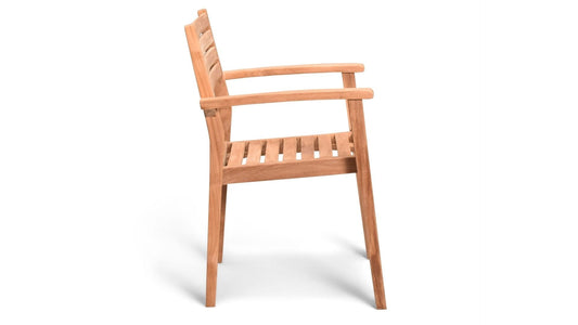 Harmonia Living Outdoor Furniture Harmonia Living - Sylvan Teak Dining Arm Chair | HL-SYLV-TK-DAC