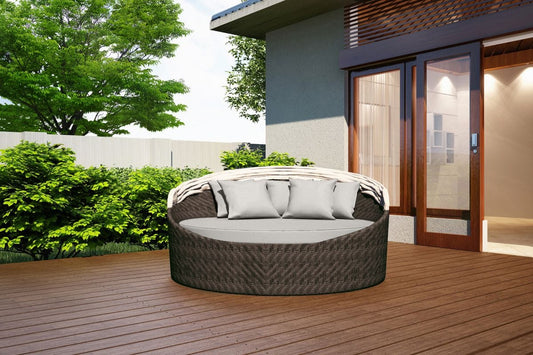 Harmonia Living Outdoor Furniture Harmonia Living - Wink Canopy Daybed in Chestnut | HL-WINK-CH-DB