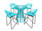 Harmonia Living Outdoor Sets Glacier Blue Harmonia Living - Acapulco 5 Piece Bar Set - Glacier Blue