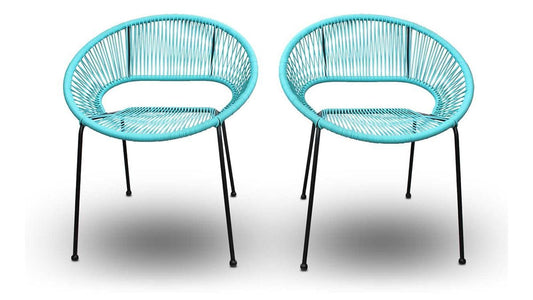 Harmonia Living Outdoor Sets Harmonia Living - Acapulco 5 Piece Dining Set - Glacier Blue